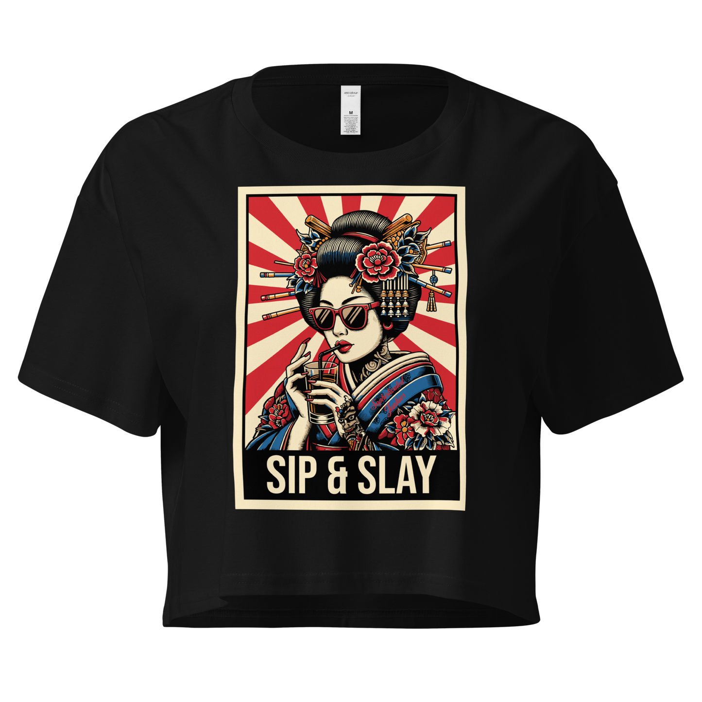 Sophisticated Junkies "Sip & Slay" Crop Top