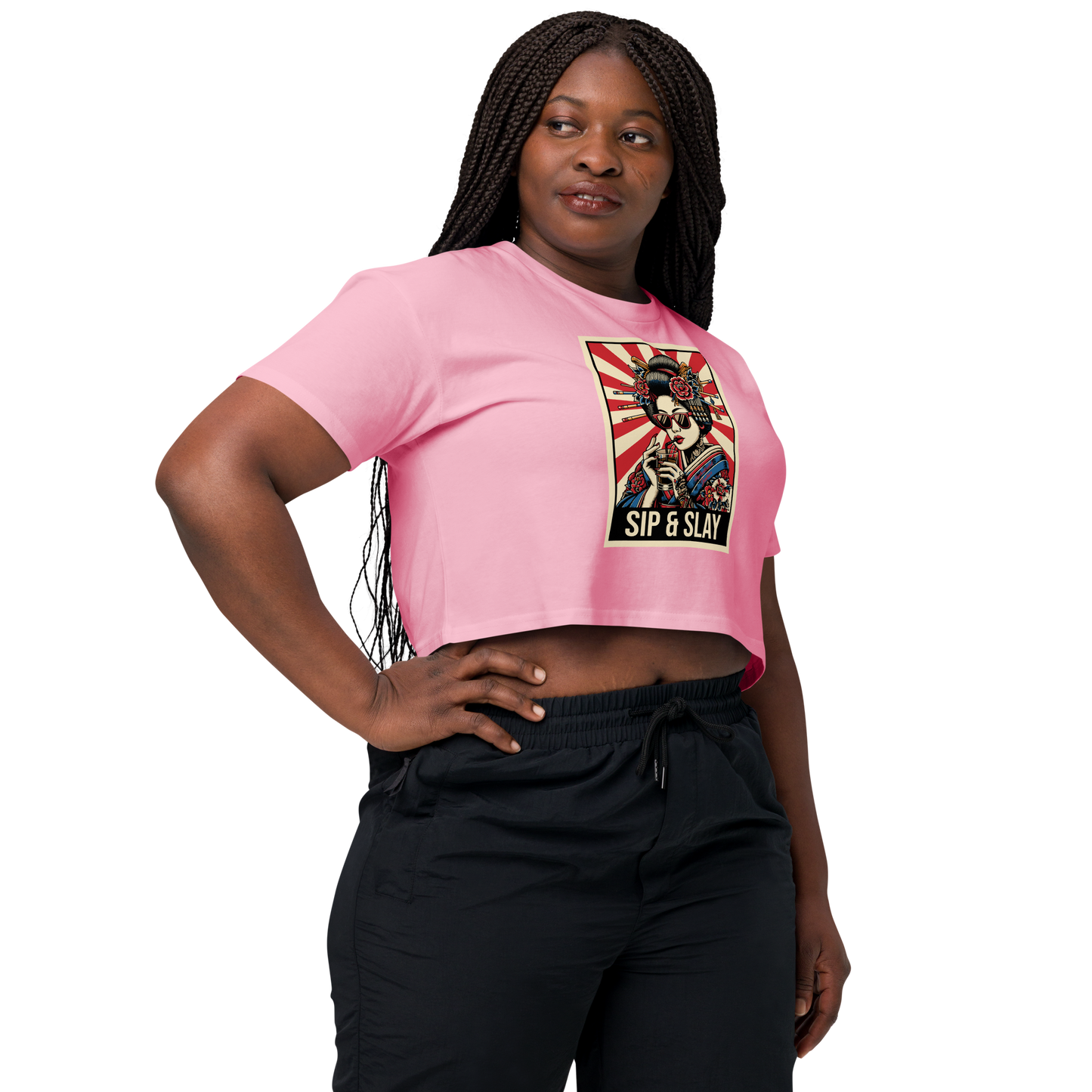 Sophisticated Junkies "Sip & Slay" Crop Top